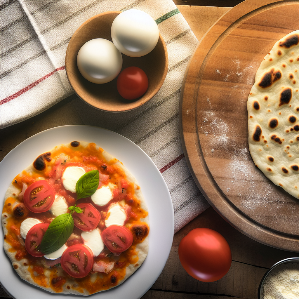 Recette : Pizza rapide au air fryer, tomate et mozzarella