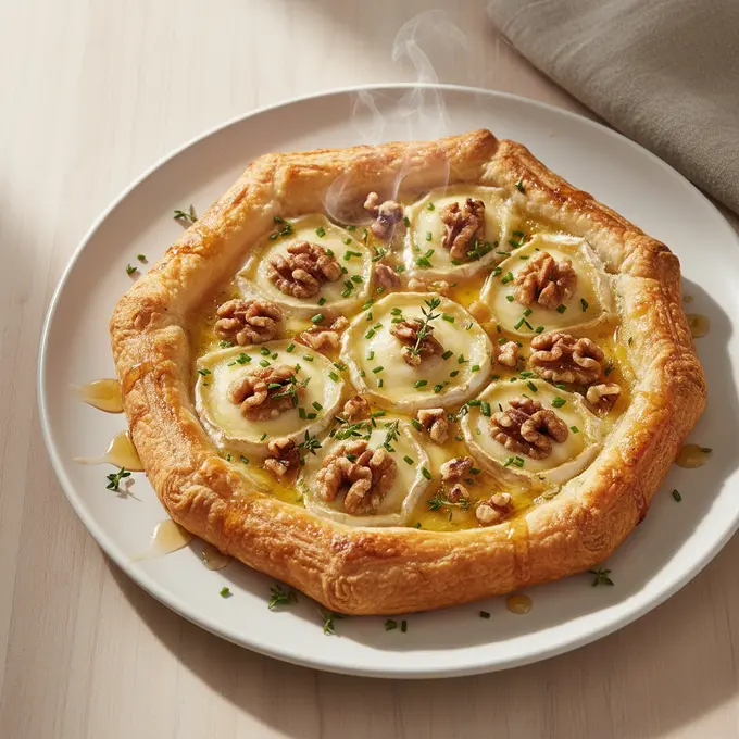 Tarte chèvre, miel et noix crousti-fondante