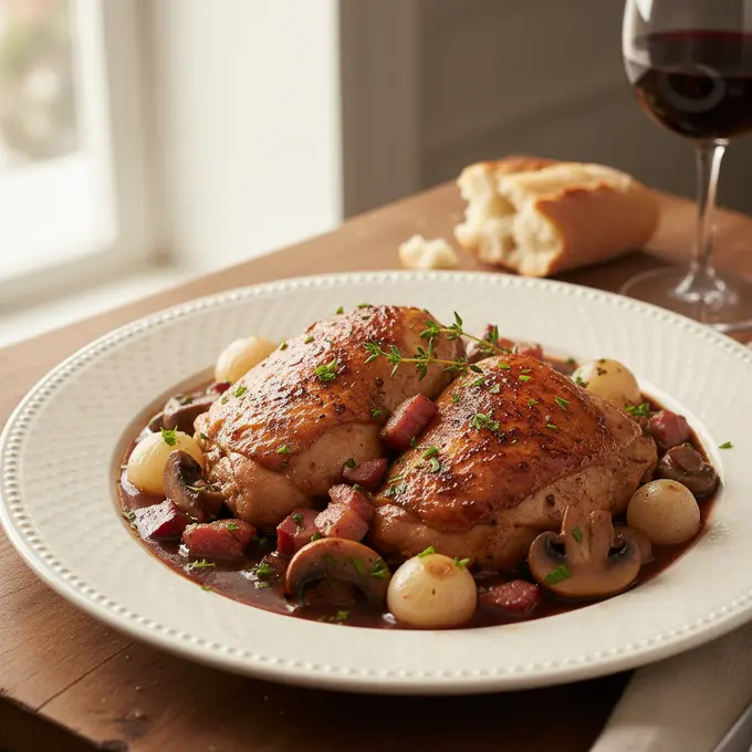 Coq au Vin Traditionnel : Un Plat Familial Inoubliable