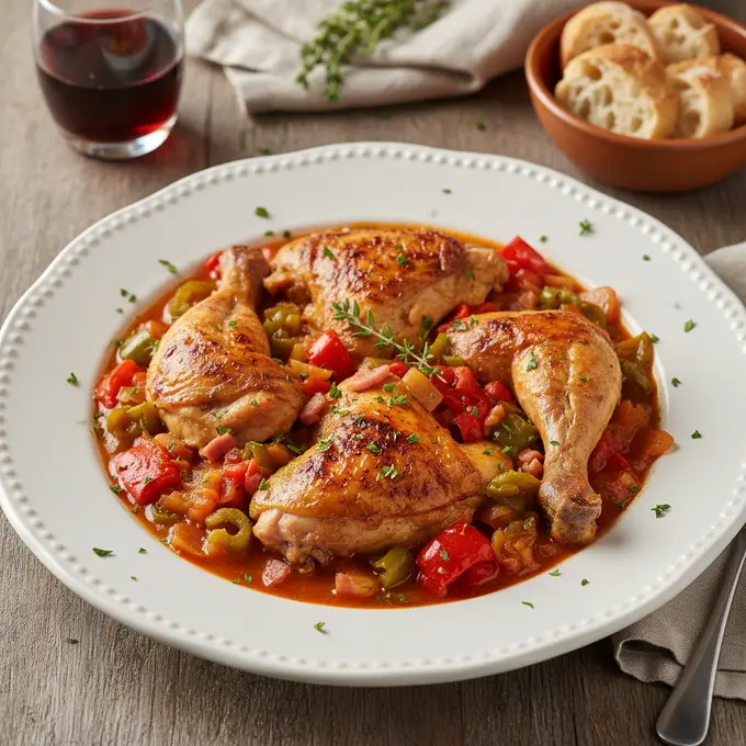 Poulet Basquaise : Recette Familiale aux Saveurs du Sud-Ouest