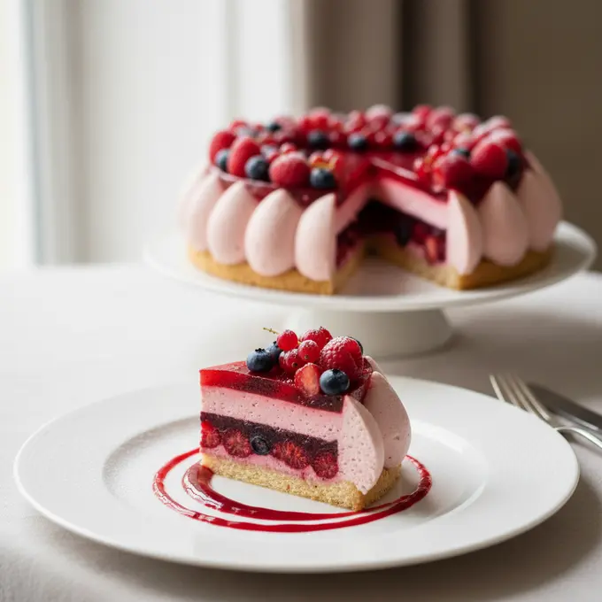 Bavarois aux Fruits Rouges : Entremet Élégant et Fruité