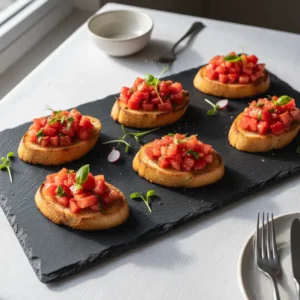 Bruschettas aux Tomates et Basilic : Classique et Savoureux - Recette facile prête en 15 minutes