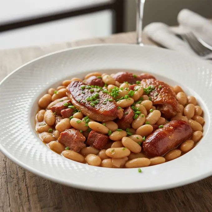 Cassoulet Toulousain Authentique aux Haricots Blancs et Confit