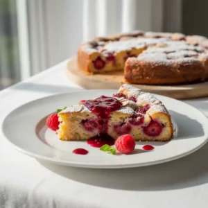 Clafoutis Framboises et Amandes Effilées Fondant - Recette facile prête en 45 minutes
