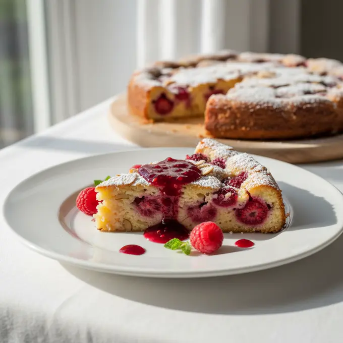 Clafoutis Framboises et Amandes Effilées Fondant - Recette facile prête en 45 minutes