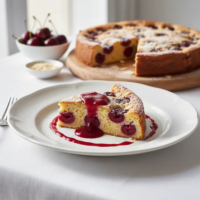 Clafoutis Fruité aux Cerises et Amandes - Recette facile prête en 40 minutes