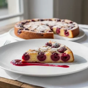 Clafoutis Léger aux Cerises et Amandes Effilées - Recette facile prête en 50 minutes