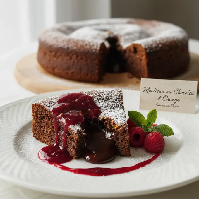 Moelleux au Chocolat et Orange, Gourmandise Rapide - Recette facile prête en 35 minutes