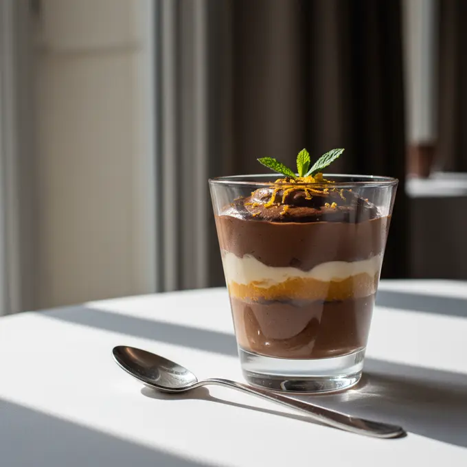 Mousse au Chocolat Noir Intense et Zeste d’Orange Fraîche