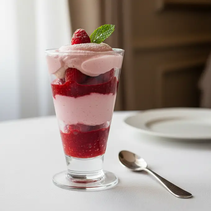 Parfait Mousseux à la Framboise, Dessert Léger et Fruité - Recette facile prête en 35 minutes