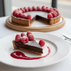 Tarte Chocolat Framboise : Dessert Gourmand et Acidulé - Recette facile prête en 50 minutes