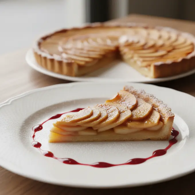 Tarte Fine aux Pommes Caramélisées, Dessert Fruité et Léger - Recette facile prête en 45 minutes