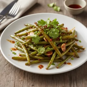 Haricots Verts Sautés à Sec (Sichuan) - Recette facile prête en 25 minutes