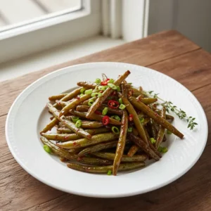 Haricots Verts Sautés à Sec (Sichuan) - Recette facile prête en 25 minutes