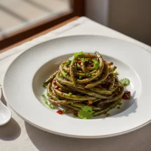 Haricots Verts Sautés à Sec (Sichuan) - Recette facile prête en 25 minutes