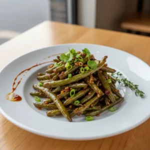 Haricots Verts Sautés à Sec (Sichuan) - Recette facile prête en 25 minutes