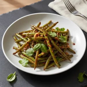 Haricots Verts Sautés à Sec (Sichuan) - Recette facile prête en 25 minutes