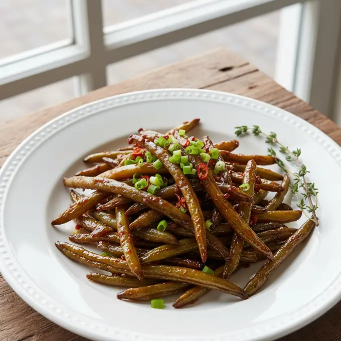 Haricots Verts Sautés à Sec (Sichuan) - Recette facile prête en 25 minutes