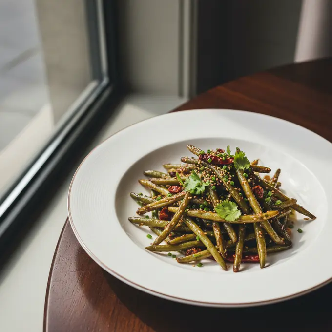 Haricots Verts Sautés à Sec (Sichuan)
