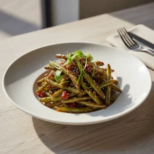 Haricots Verts Sautés à Sec (Sichuan) - Recette facile prête en 25 minutes