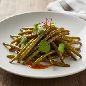Haricots Verts Sautés à Sec (Sichuan) - Recette facile prête en 25 minutes
