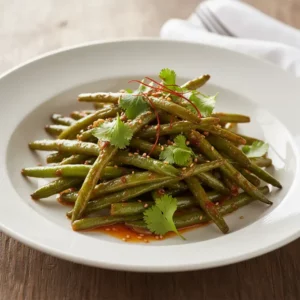 Haricots Verts Sautés à Sec (Sichuan) - Recette facile prête en 25 minutes