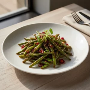 Haricots Verts Sautés à Sec (Sichuan) - Recette facile prête en 25 minutes