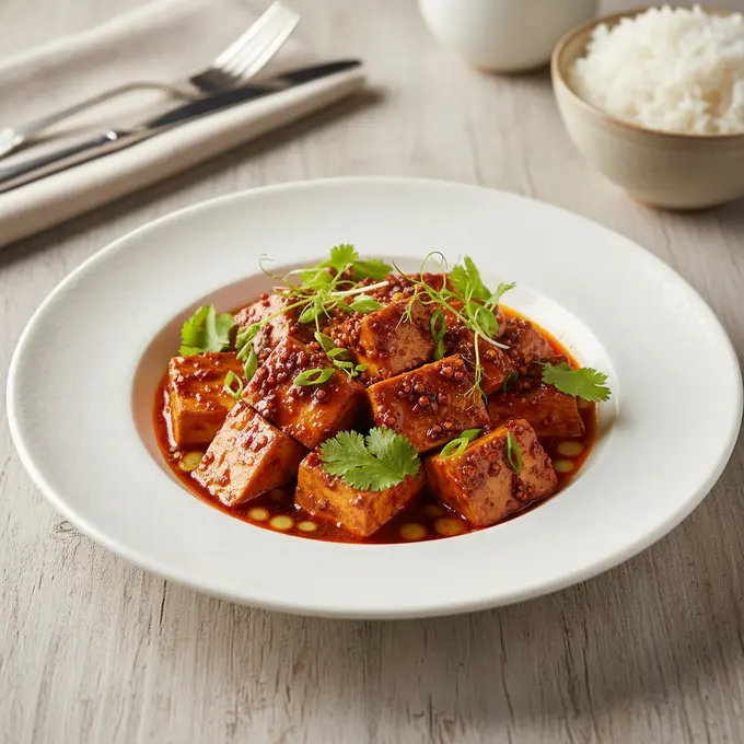 Mapo Tofu Végétarien au Poivre de Sichuan - Recette facile prête en 25 minutes
