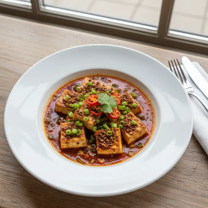 Mapo Tofu Végétarien au Poivre de Sichuan - Recette facile prête en 25 minutes