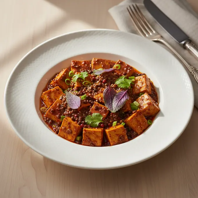 Mapo Tofu Végétarien au Poivre de Sichuan - Recette facile prête en 25 minutes