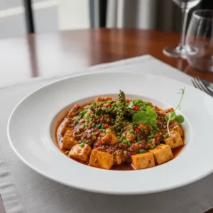 Mapo Tofu Végétarien au Poivre de Sichuan - Recette facile prête en 25 minutes