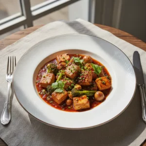 Mapo Tofu Végétarien au Poivre de Sichuan - Recette facile prête en 25 minutes