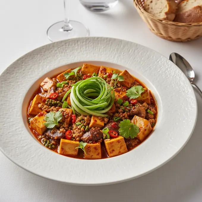 Mapo Tofu Végétarien au Poivre de Sichuan - Recette facile prête en 25 minutes