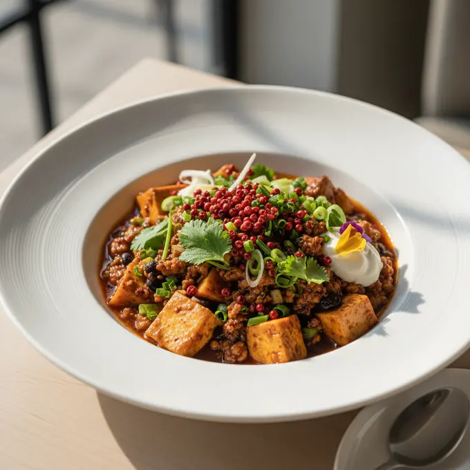Mapo Tofu Végétarien au Poivre de Sichuan - Recette facile prête en 25 minutes