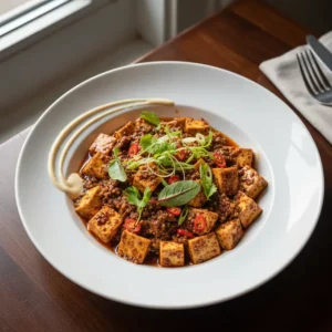Mapo Tofu Végétarien au Poivre de Sichuan - Recette facile prête en 25 minutes