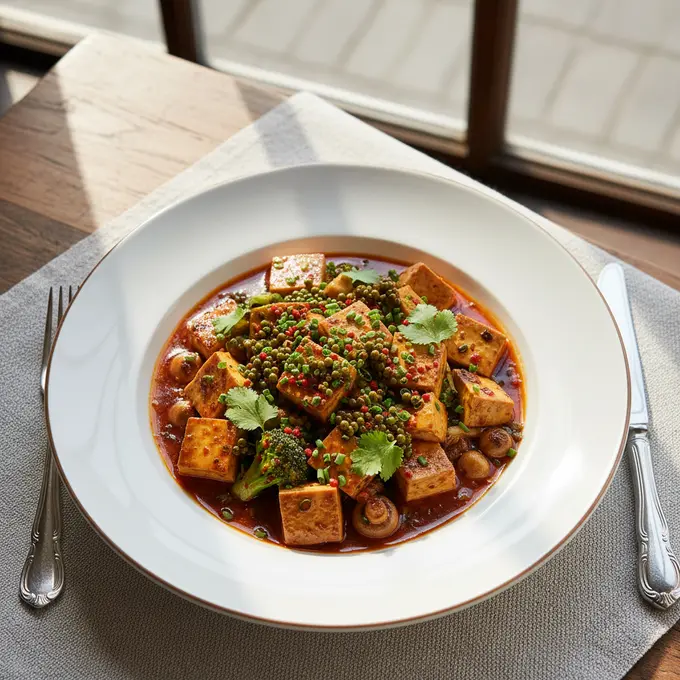 Mapo Tofu Végétarien au Poivre de Sichuan