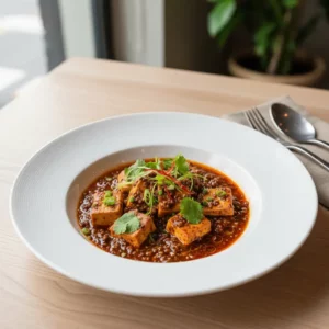 Mapo Tofu Végétarien au Poivre de Sichuan - Recette facile prête en 25 minutes