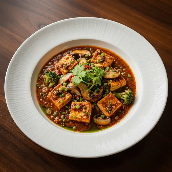 Mapo Tofu Végétarien au Poivre de Sichuan - Recette facile prête en 25 minutes