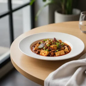 Mapo Tofu Végétarien au Poivre de Sichuan - Recette facile prête en 25 minutes