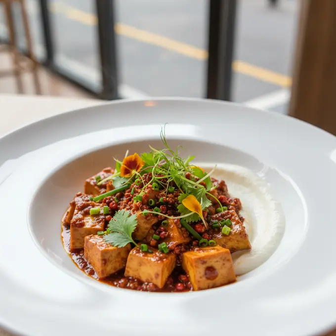 Mapo Tofu Végétarien au Poivre de Sichuan - Recette facile prête en 25 minutes