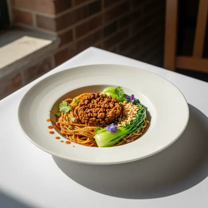 Nouilles Dan Dan Traditionnelles de Chengdu - Recette facile prête en 25 minutes