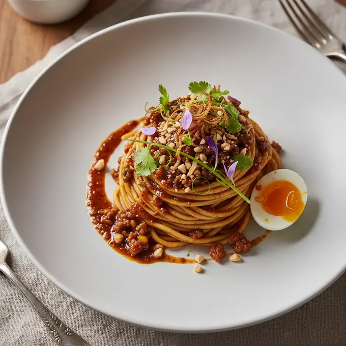 Nouilles Dan Dan Traditionnelles de Chengdu - Recette facile prête en 25 minutes
