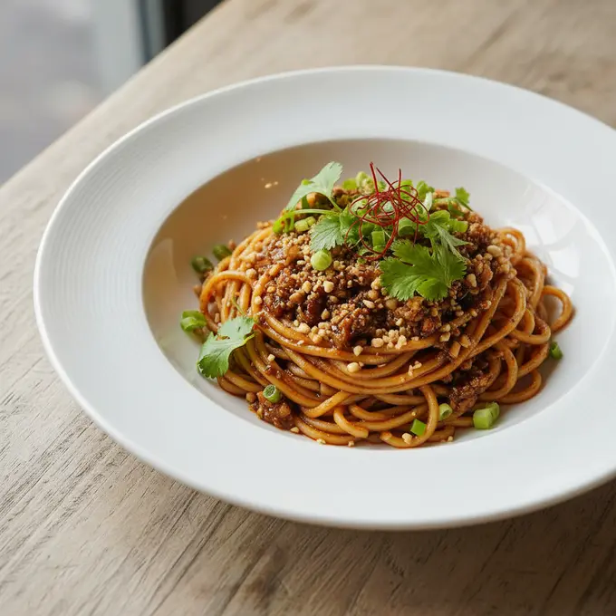 Nouilles Dan Dan Traditionnelles de Chengdu - Recette facile prête en 25 minutes