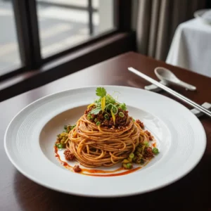 Nouilles Dan Dan Traditionnelles de Chengdu - Recette facile prête en 25 minutes