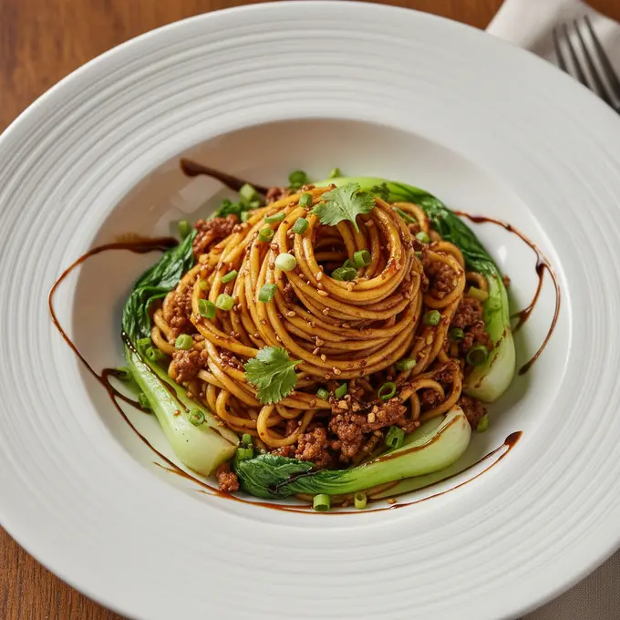 Nouilles Dan Dan Traditionnelles de Chengdu - Recette facile prête en 25 minutes