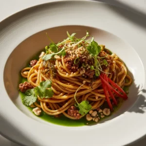 Nouilles Dan Dan Traditionnelles de Chengdu - Recette facile prête en 25 minutes