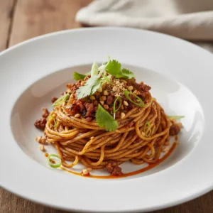 Nouilles Dan Dan Traditionnelles de Chengdu - Recette facile prête en 25 minutes