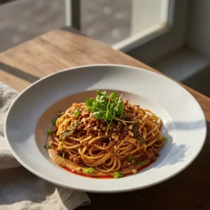 Nouilles Dan Dan Traditionnelles de Chengdu - Recette facile prête en 25 minutes