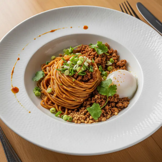 Nouilles Dan Dan Traditionnelles de Chengdu - Recette facile prête en 25 minutes