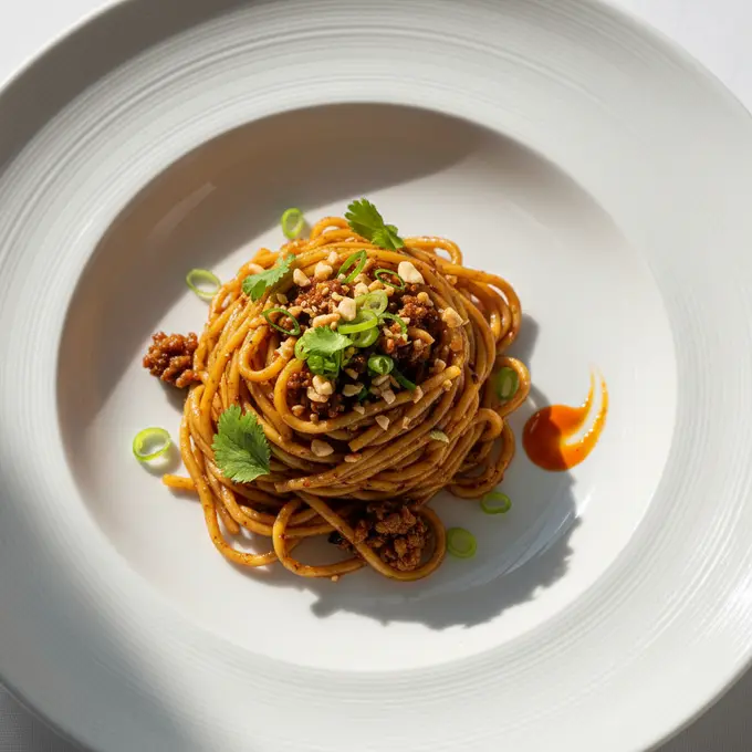 Nouilles Dan Dan Traditionnelles de Chengdu - Recette facile prête en 25 minutes